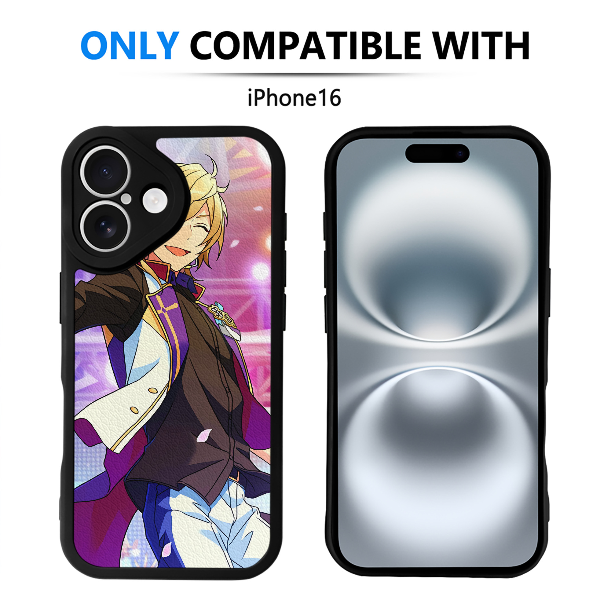 （画像用） あんさんぶるスターズ! Ensemble Stars 【iPhone 16シリーズ対応】シリコンスマホケース（レザー調） 材質：シリコン